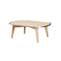 **Moderne houten salontafel met afgeronde randen**