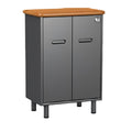 Robuuste metaal kast met houtlook bovenblad en slot**