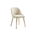 **Moderne Beige Stoel met Houten Poten**